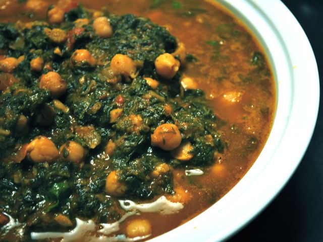 easy channa saag