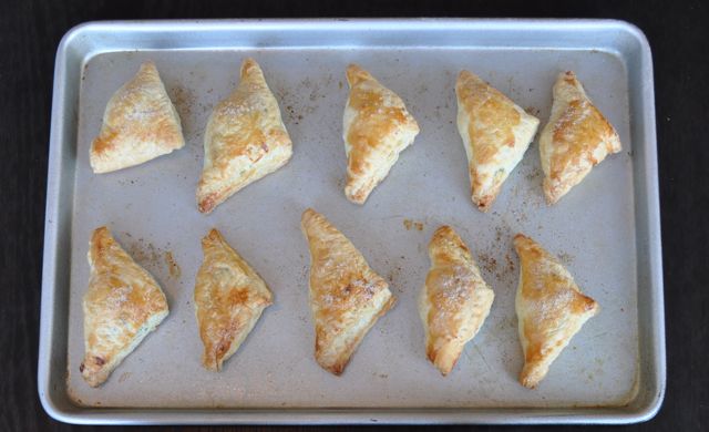 puff pasty samosas out of oven